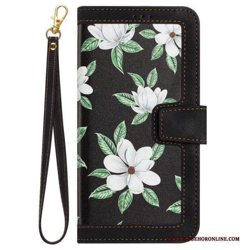 Flip Case voor iPhone 15 Plus Luxe Bloemen