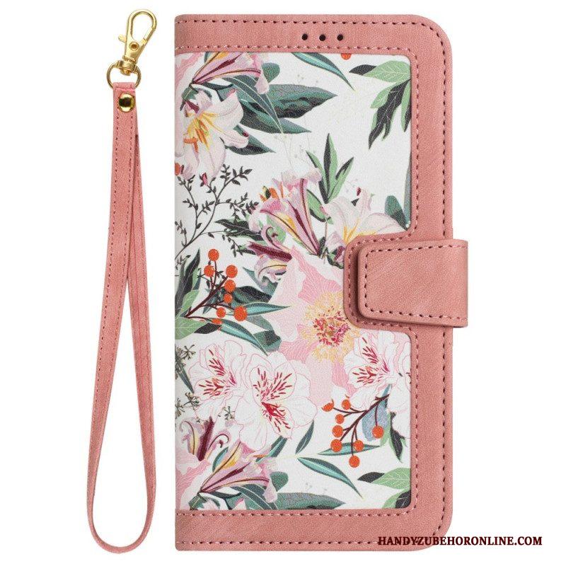 Flip Case voor iPhone 15 Plus Luxe Bloemen