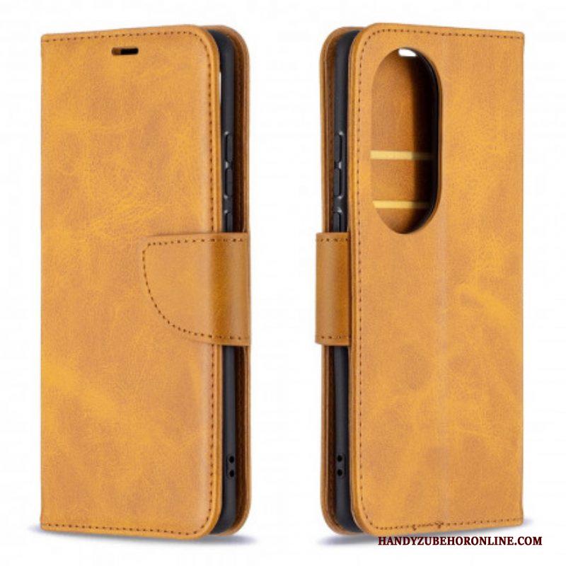 Folio-hoesje voor Huawei P50 Pro Flip Case Gladde Flap Schuin