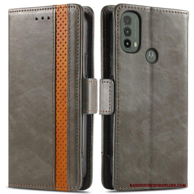 Folio-hoesje voor Moto E40 / E30 / E20 Bicolor Dubbele Sluiting Caseneo