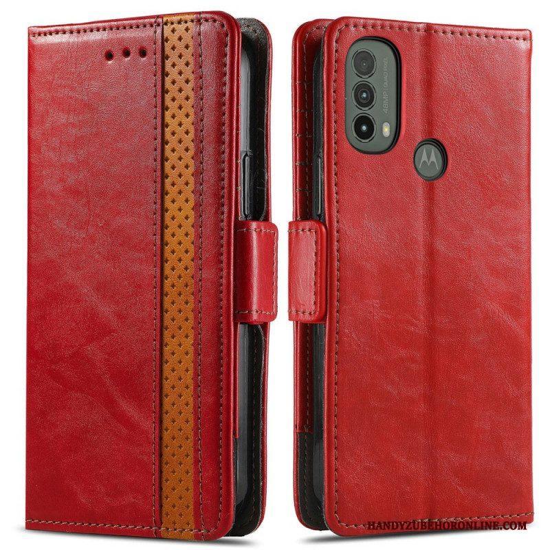 Folio-hoesje voor Moto E40 / E30 / E20 Bicolor Dubbele Sluiting Caseneo