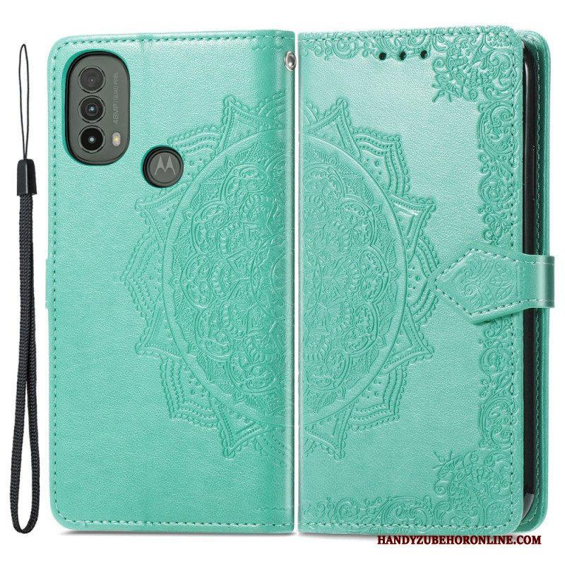 Folio-hoesje voor Moto E40 / E30 / E20 Mandala Middeleeuwen