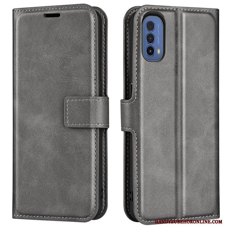 Folio-hoesje voor Moto E40 / E30 / E20 Slank Extreem Leereffect