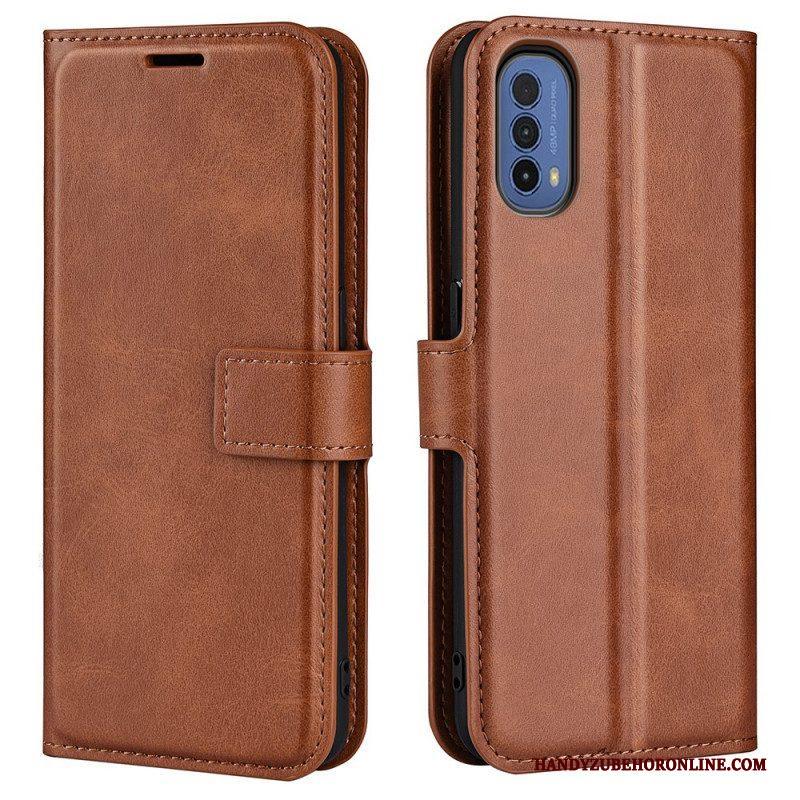 Folio-hoesje voor Moto E40 / E30 / E20 Slank Extreem Leereffect