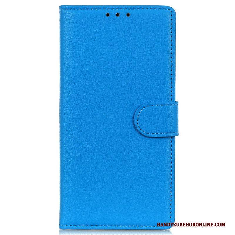 Folio-hoesje voor Moto E40 / E30 / E20 Traditioneel Lychee