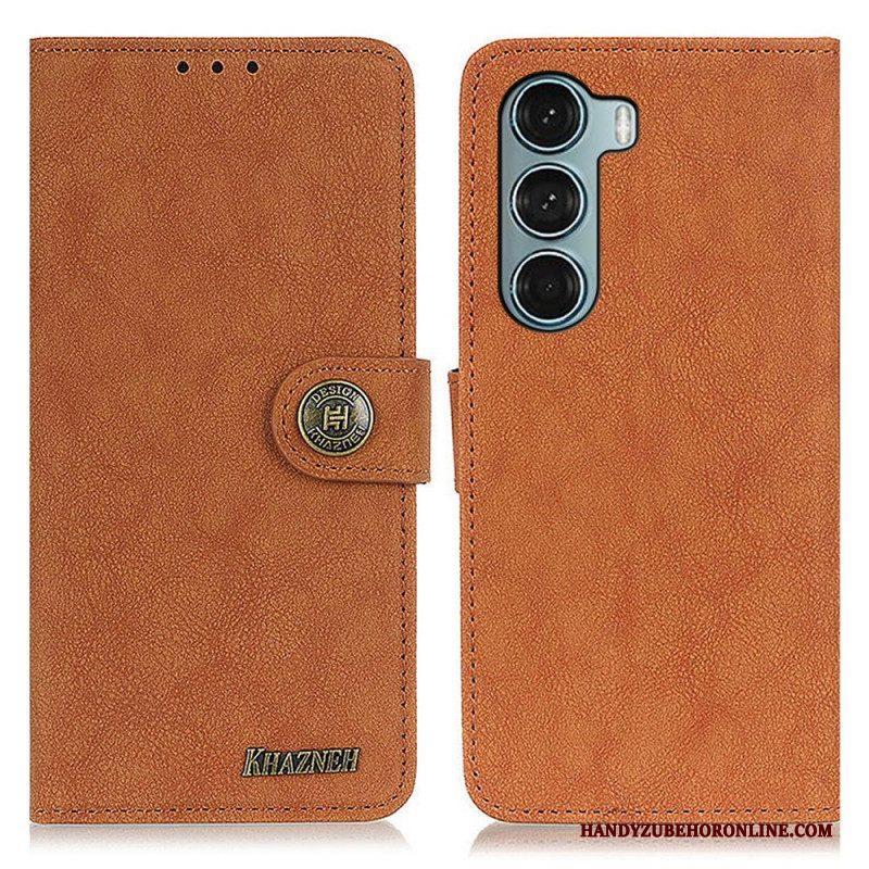 Folio-hoesje voor Moto G200 5G Khazneh Retro Splitleer