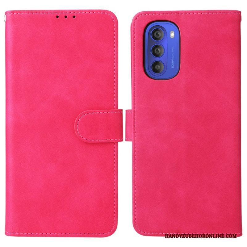 Folio-hoesje voor Moto G51 5G Huid Touch Vintage