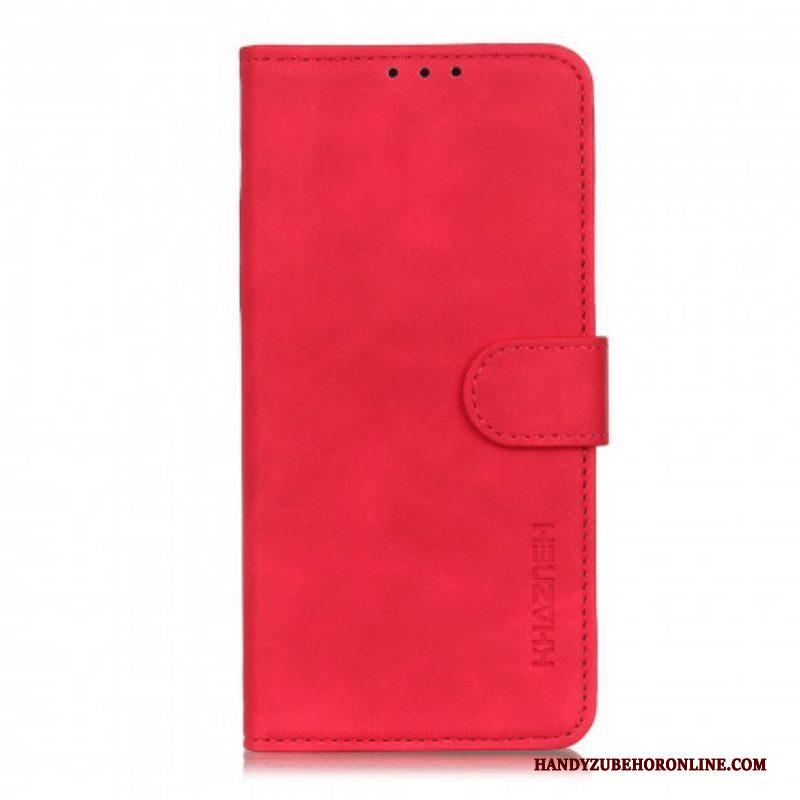 Folio-hoesje voor Moto G60S Khazneh Vintage Leereffect