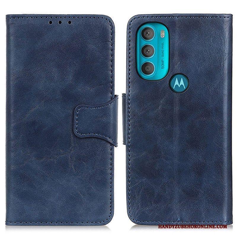 Folio-hoesje voor Moto G71 5G Flip Case Dubbelzijdige Magnetische Flap