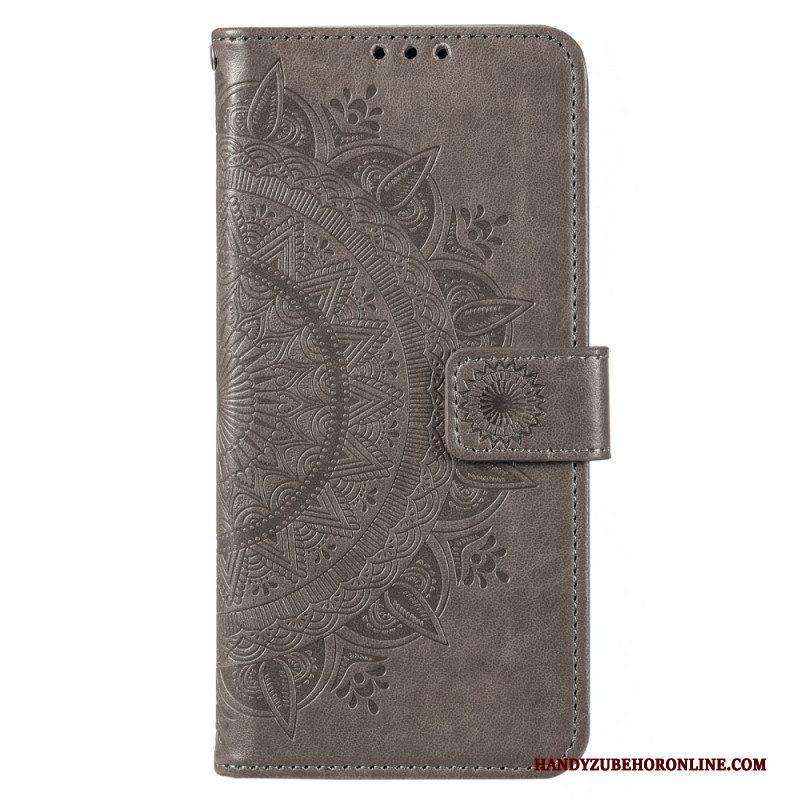 Folio-hoesje voor Moto G73 5G Zon Mandala