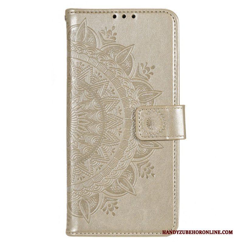 Folio-hoesje voor Moto G73 5G Zon Mandala