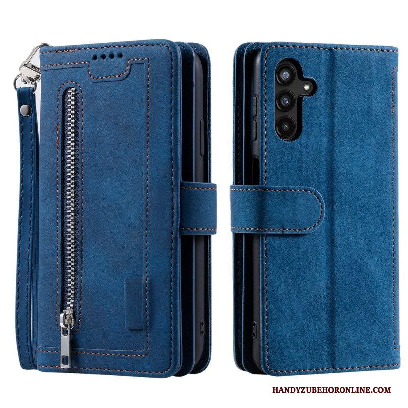 Folio-hoesje voor Samsung Galaxy A14 / A14 5G Portemonnee Tweekleurige Riem