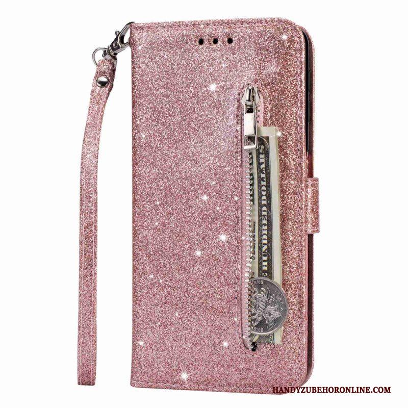 Folio-hoesje voor Samsung Galaxy A54 5G Glitter Portemonnee