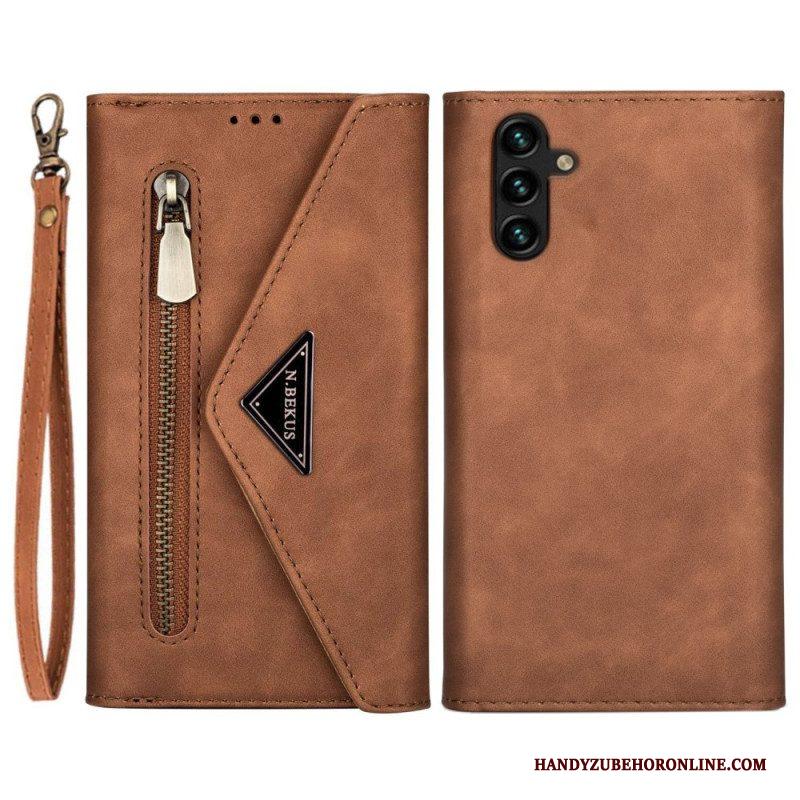 Folio-hoesje voor Samsung Galaxy A54 5G N.bekus Lanyard En Schouderriem