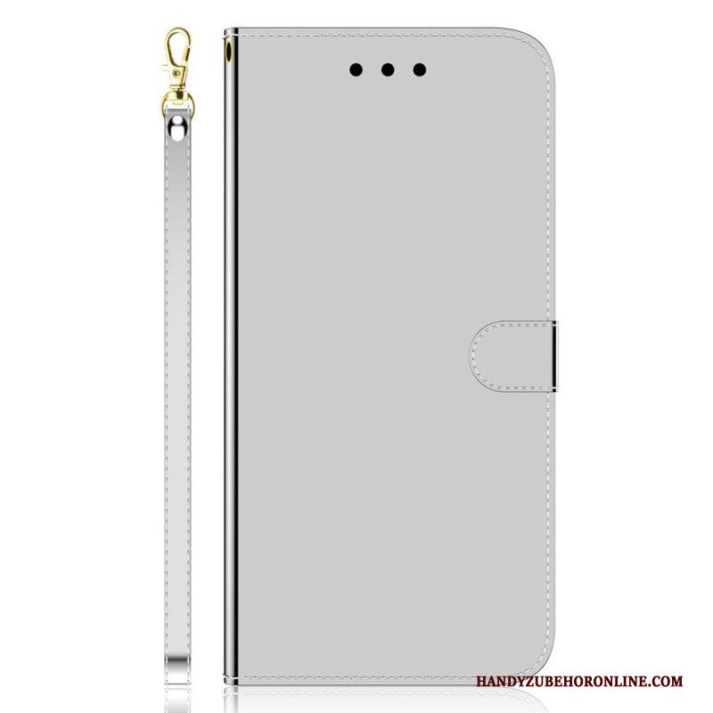 Folio-hoesje voor Samsung Galaxy A54 5G Spiegel En Lanyard