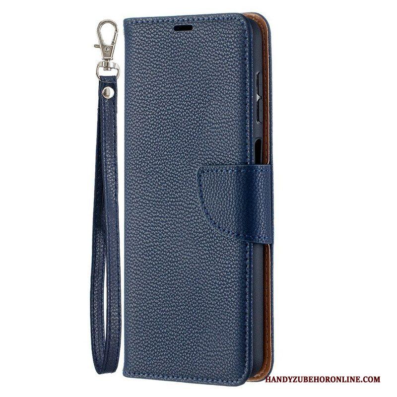 Folio-hoesje voor Samsung Galaxy M12 / A12 Flip Case Lychee Rabat Schuin