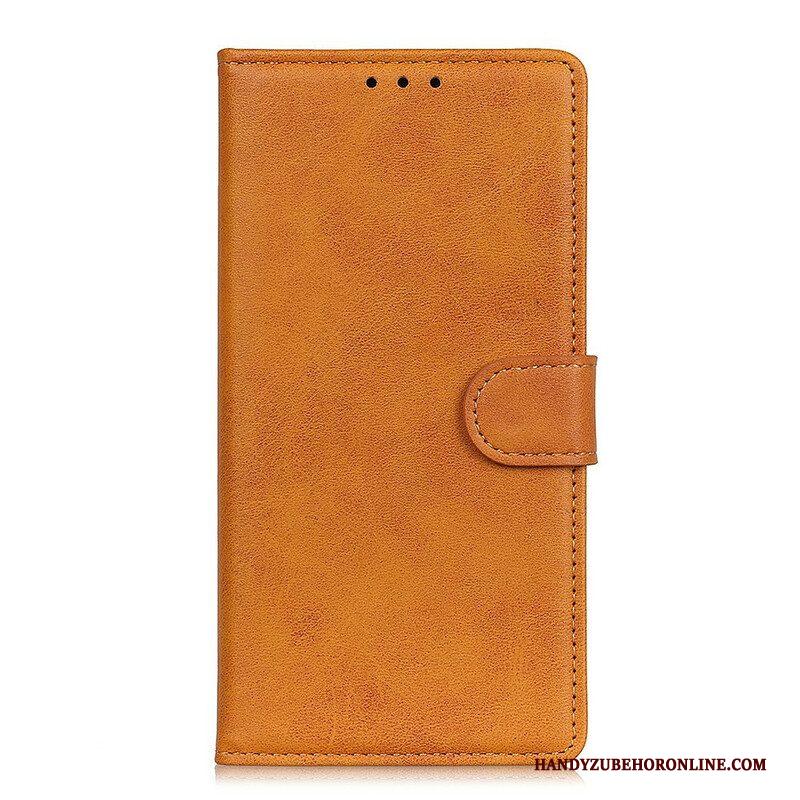 Folio-hoesje voor Samsung Galaxy M12 / A12 Retro Mat Leereffect