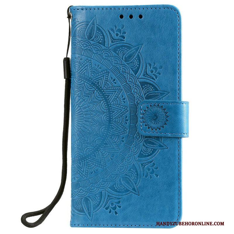 Folio-hoesje voor Samsung Galaxy M12 / A12 Zon Mandala