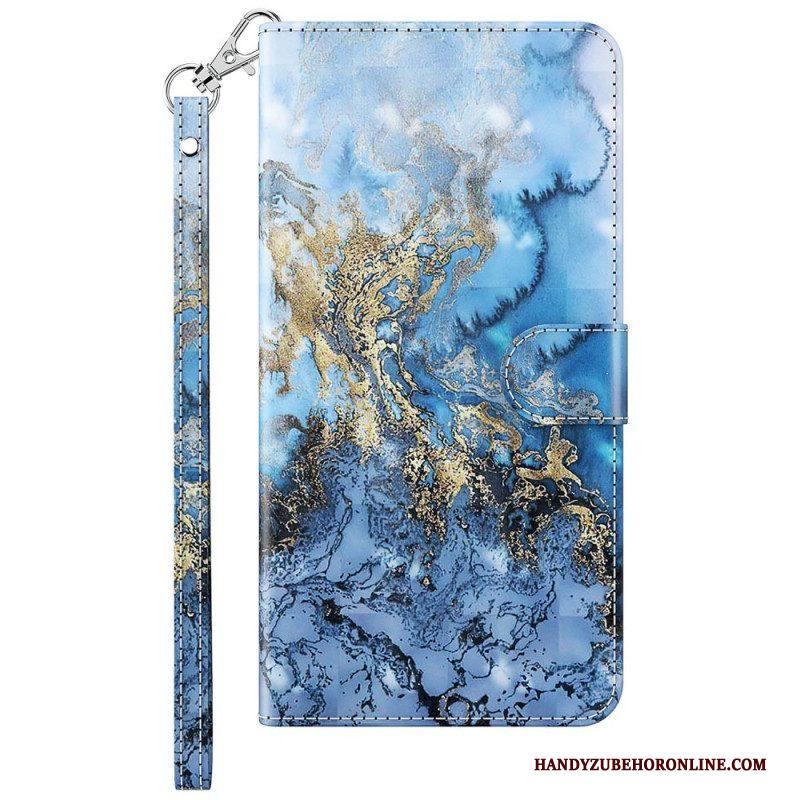 Folio-hoesje voor Samsung Galaxy M13 Abstractie Met Lanyard