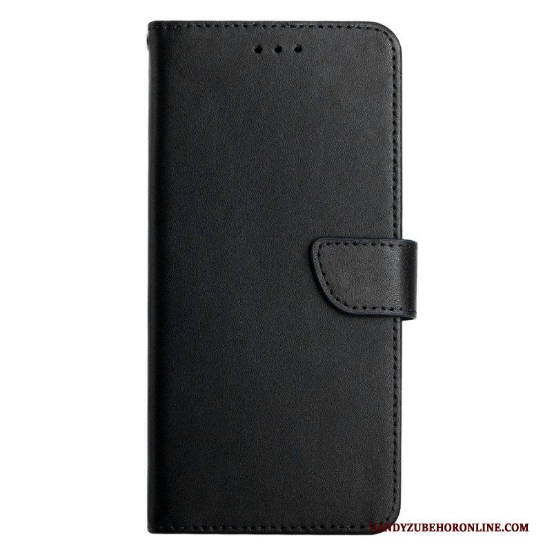 Folio-hoesje voor Samsung Galaxy M13 Echt Nappaleer