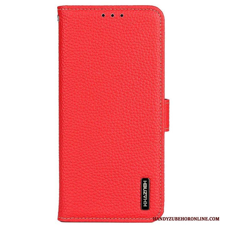 Folio-hoesje voor Samsung Galaxy M13 Khazneh Lychee Leer