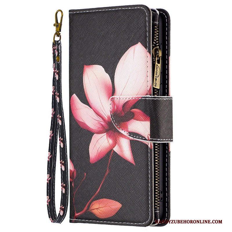 Folio-hoesje voor Samsung Galaxy M23 5G Portemonnee En Lanyard Bloem