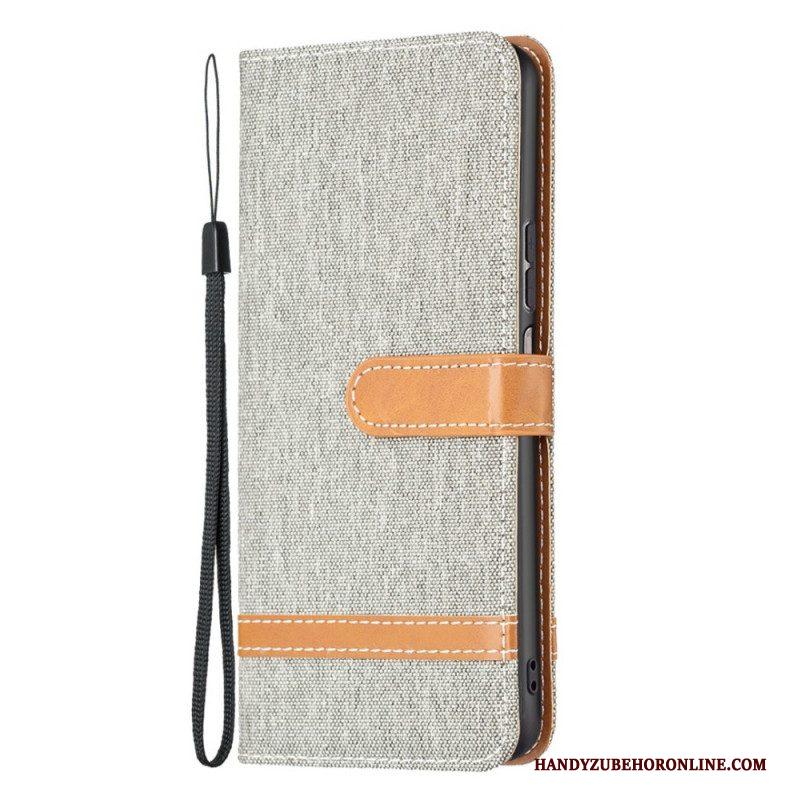 Folio-hoesje voor Samsung Galaxy M23 5G Stof Met Riem