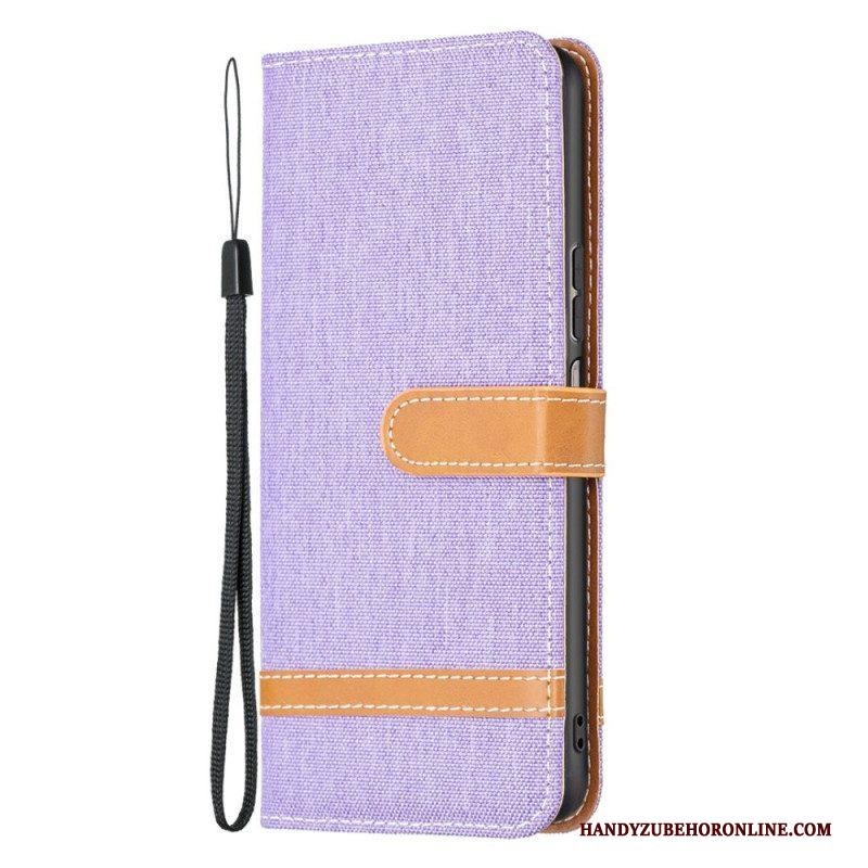 Folio-hoesje voor Samsung Galaxy M23 5G Stof Met Riem