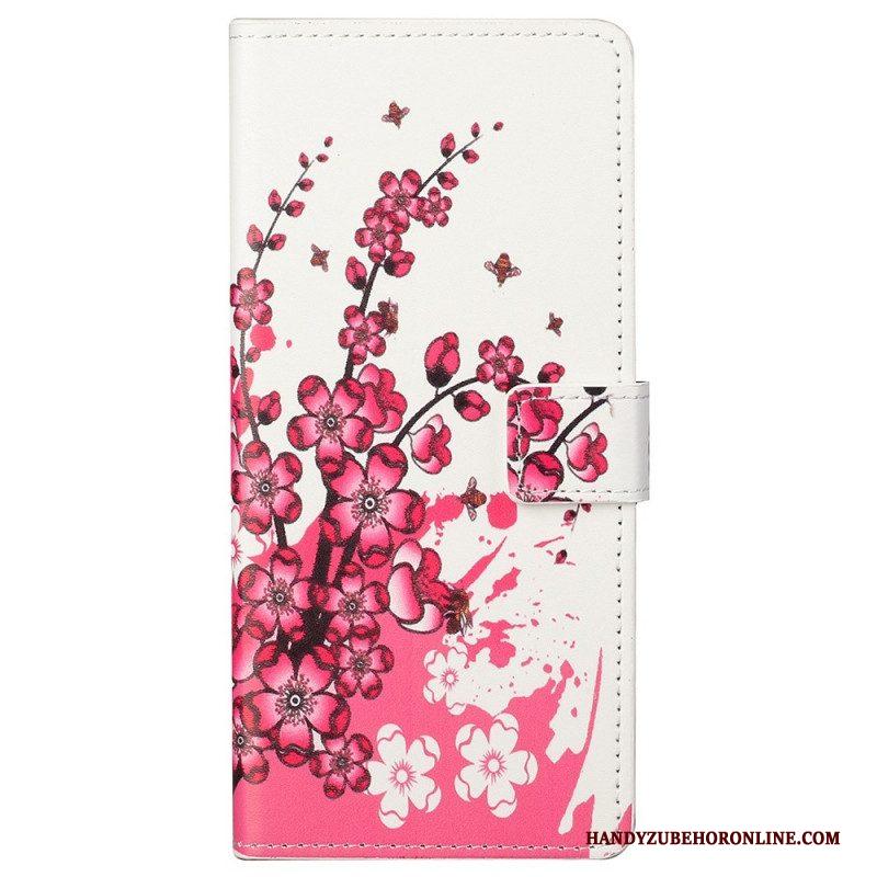 Folio-hoesje voor Samsung Galaxy M23 5G Tropische Bloemen