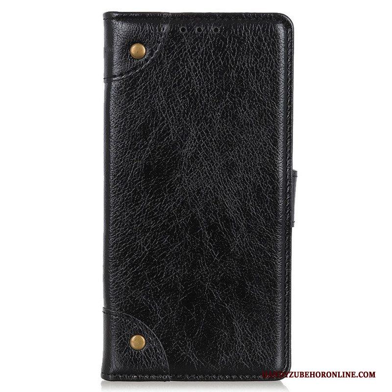 Folio-hoesje voor Samsung Galaxy M23 5G Vintage Nappaleer