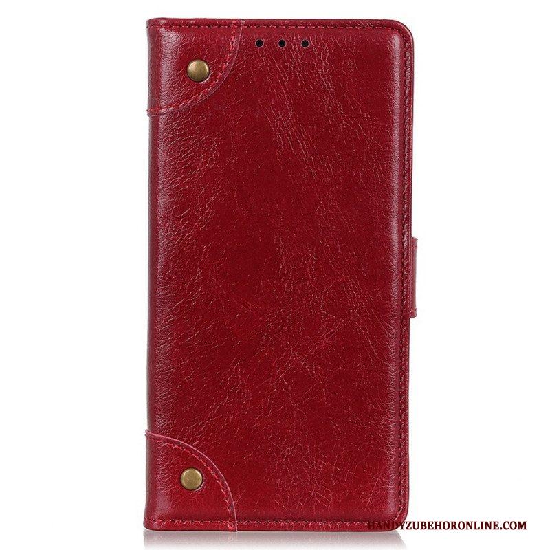 Folio-hoesje voor Samsung Galaxy M23 5G Vintage Nappaleer