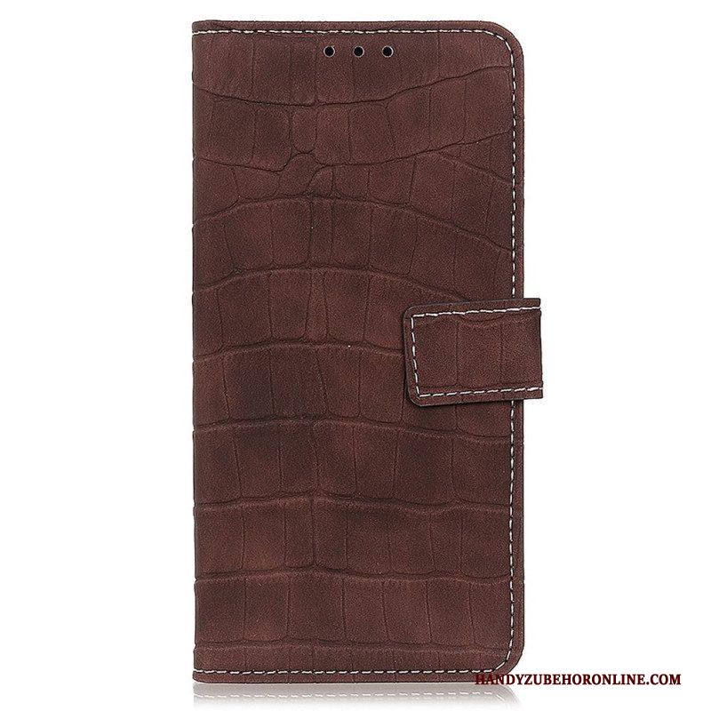 Folio-hoesje voor Samsung Galaxy M33 5G Krokodillenhuid-effect