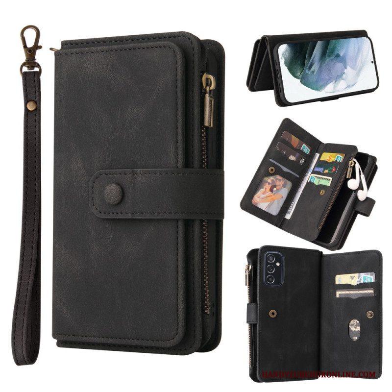 Folio-hoesje voor Samsung Galaxy M52 5G Met Ketting Lanyard Portemonnee