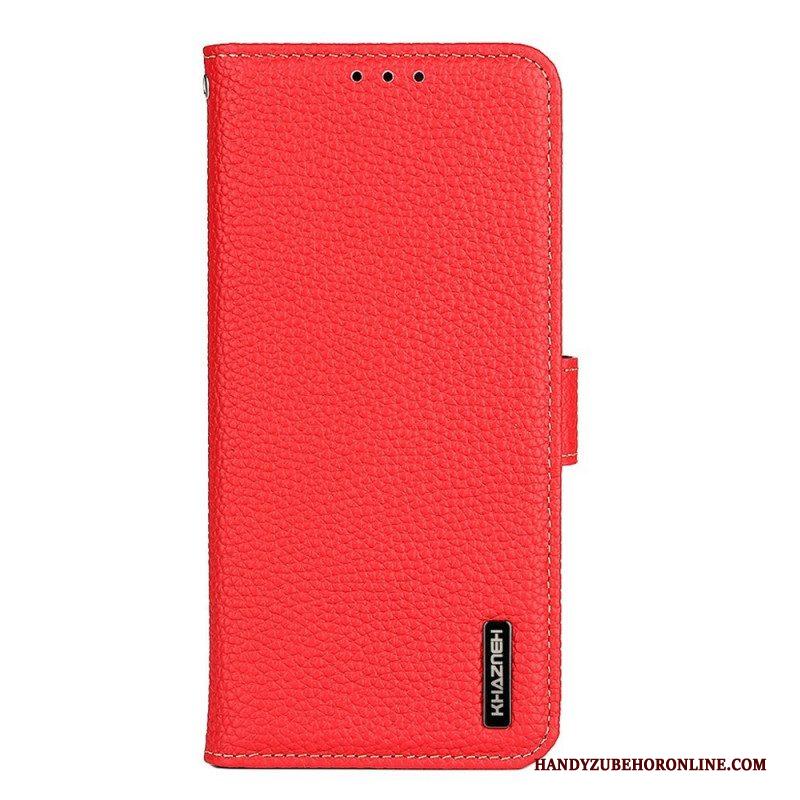 Folio-hoesje voor Samsung Galaxy M53 5G Khazneh Lychee Leer