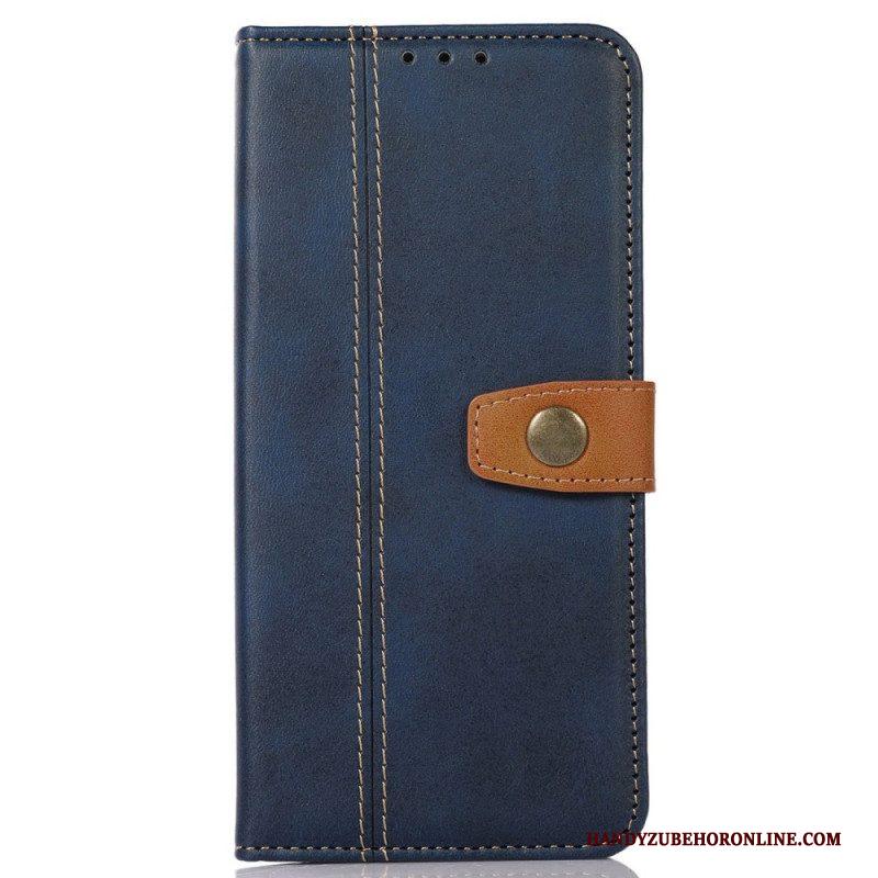 Folio-hoesje voor Samsung Galaxy M53 5G Vintage Riem