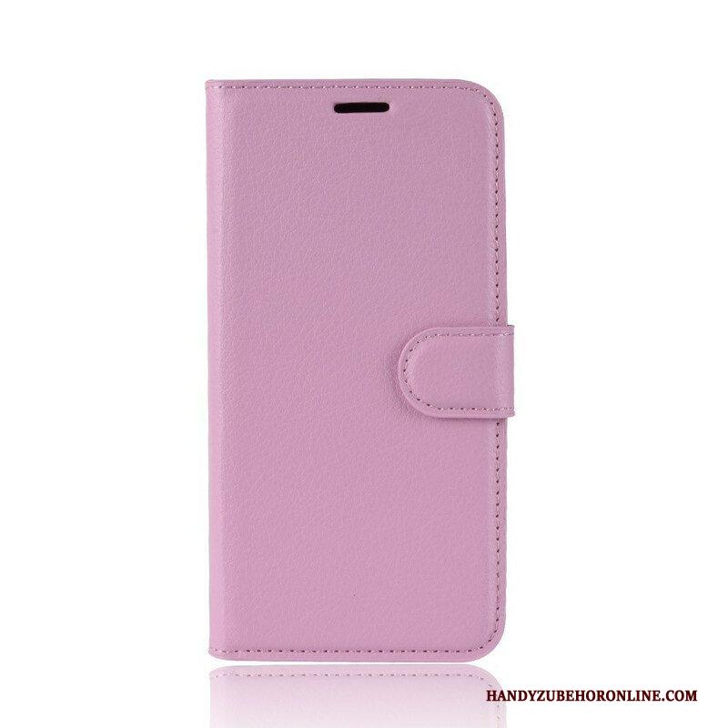 Folio-hoesje voor Samsung Galaxy S20 Plus / S20 Plus 5G Klassiek Lychee Kunstleer