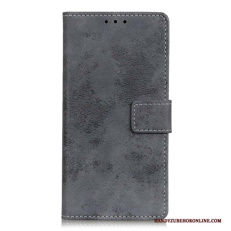 Folio-hoesje voor Samsung Galaxy S21 FE Vintage Leereffect