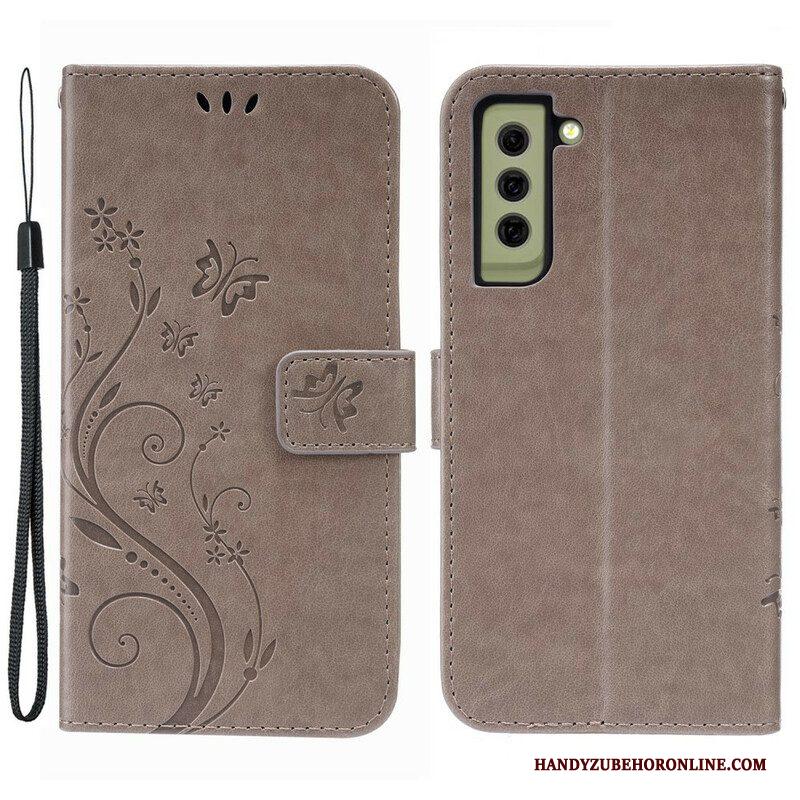 Folio-hoesje voor Samsung Galaxy S21 FE Vlinders In De Wind