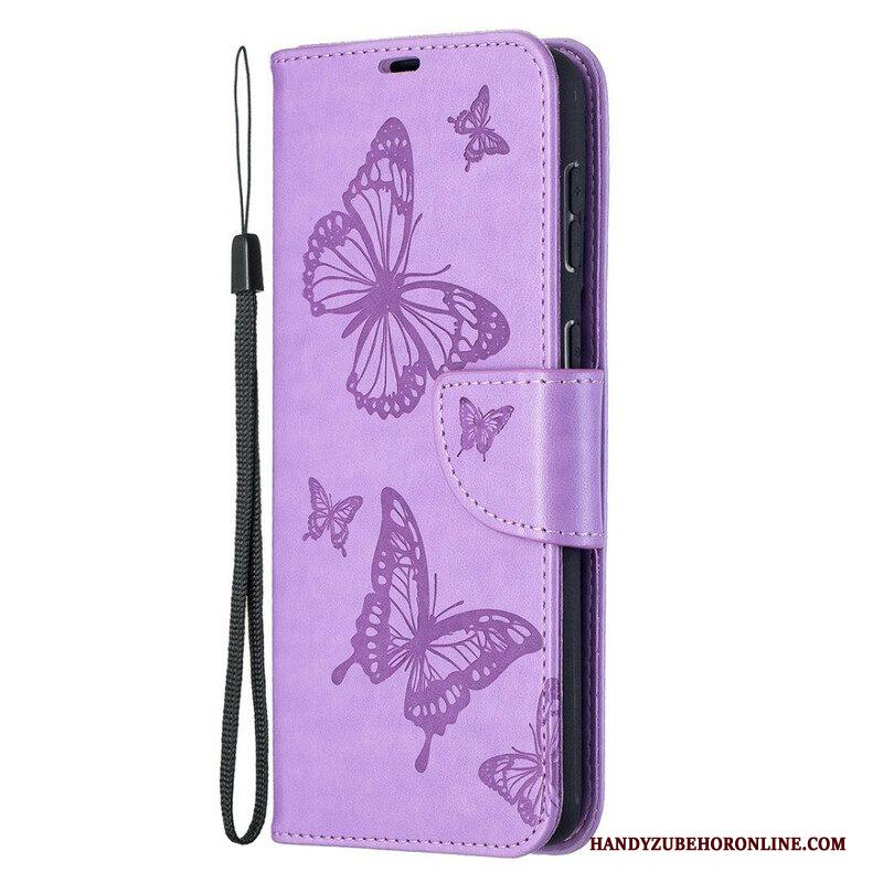 Folio-hoesje voor Samsung Galaxy S21 Plus 5G Flip Case Vlinders En Schuine Klep