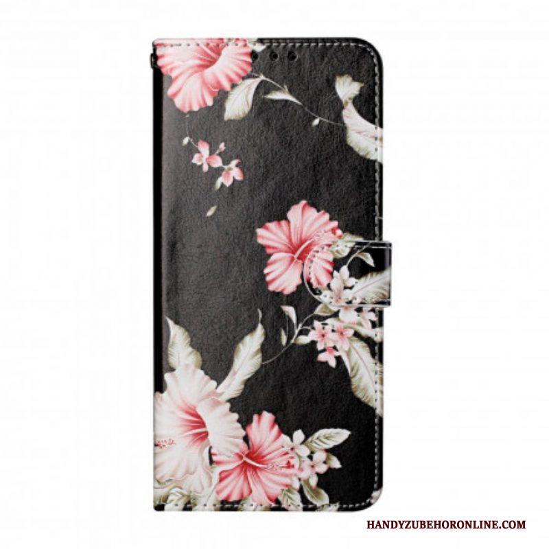 Folio-hoesje voor Samsung Galaxy S21 Ultra 5G Gekke Bloemen