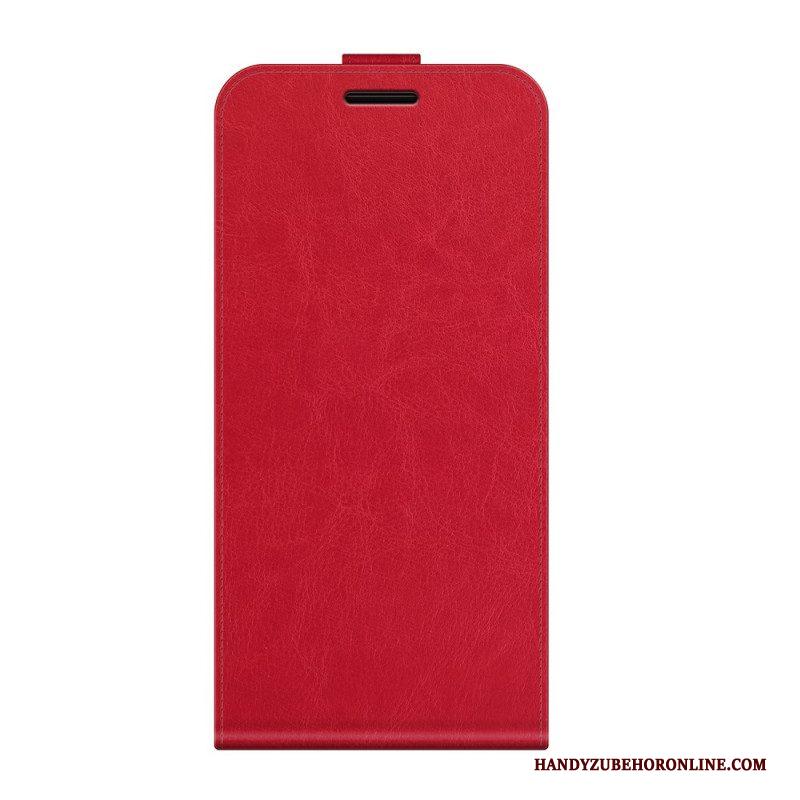 Folio-hoesje voor Samsung Galaxy S22 5G Flip Case Verticale Flap Met Leereffect