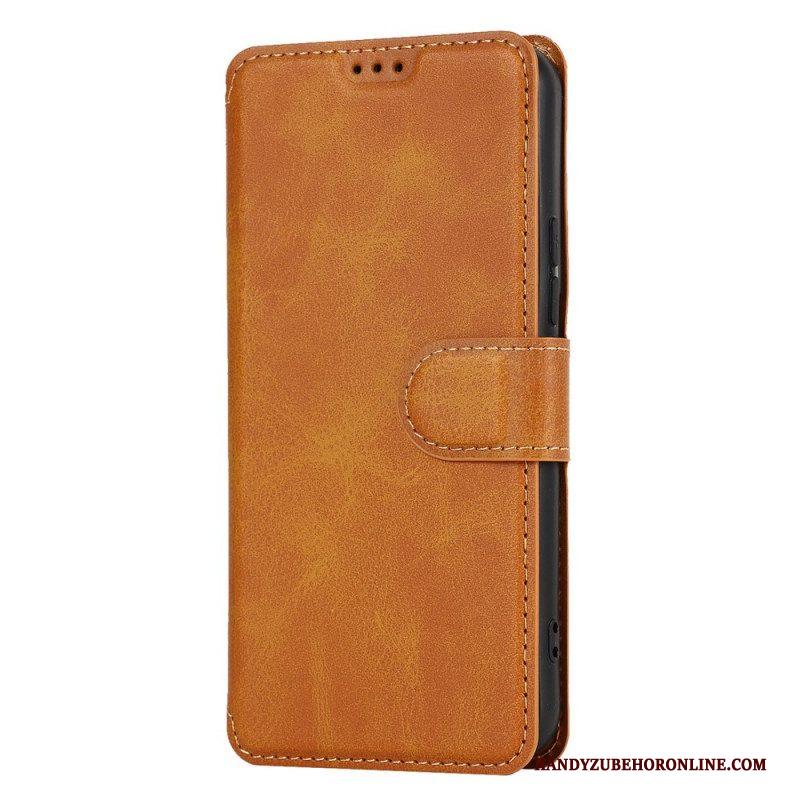 Folio-hoesje voor Samsung Galaxy S22 5G Mat Vintage Leereffect