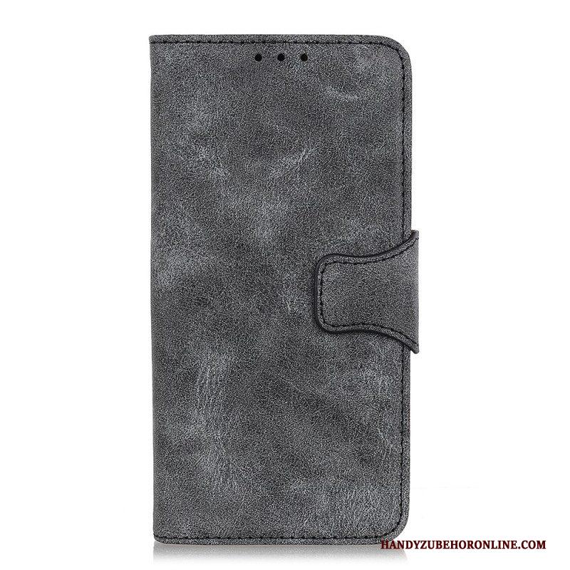 Folio-hoesje voor Samsung Galaxy S22 5G Vintage Gespleten Leer