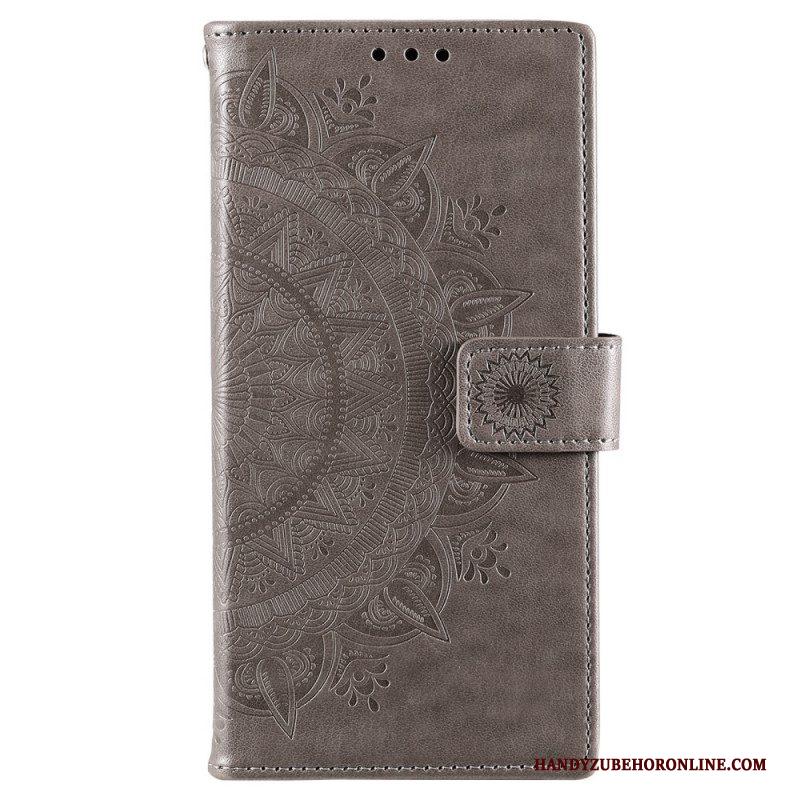 Folio-hoesje voor Samsung Galaxy S22 Plus 5G Zon Mandala