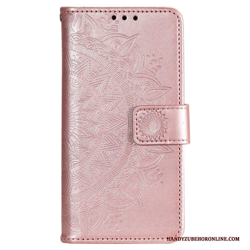 Folio-hoesje voor Samsung Galaxy S22 Plus 5G Zon Mandala