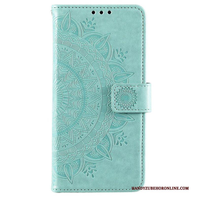 Folio-hoesje voor Samsung Galaxy S22 Plus 5G Zon Mandala