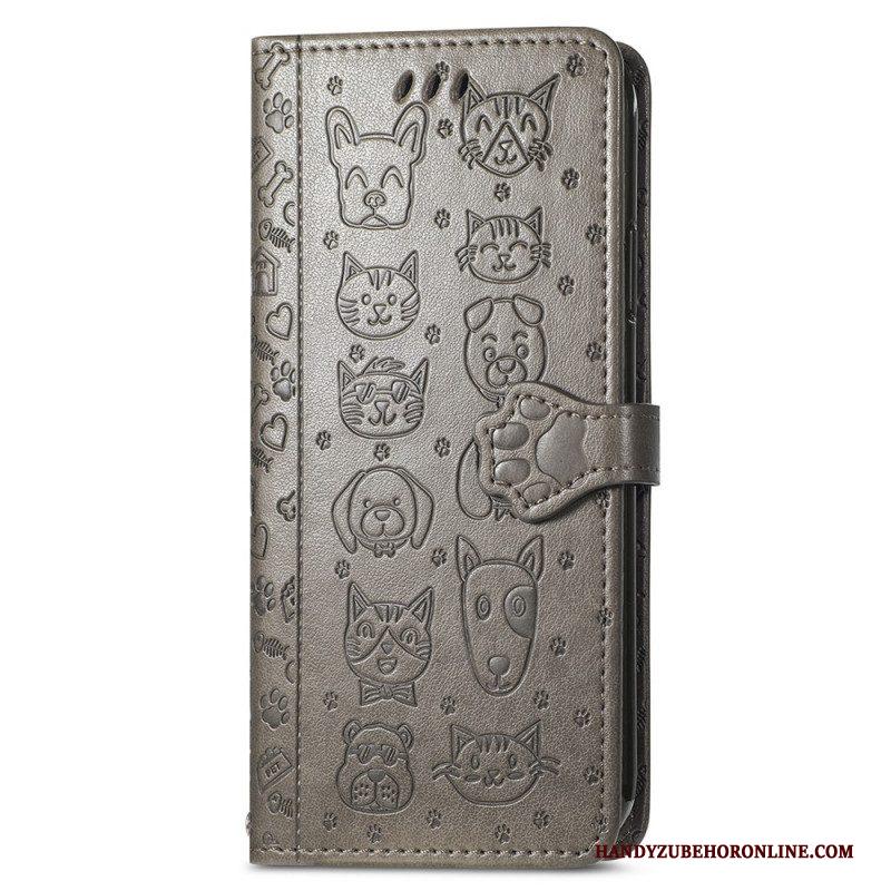 Folio-hoesje voor Samsung Galaxy S22 Ultra 5G Geanimeerde Dieren
