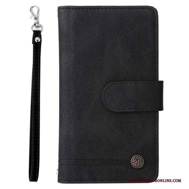 Folio-hoesje voor Samsung Galaxy S22 Ultra 5G Multifunctioneel Met Etui