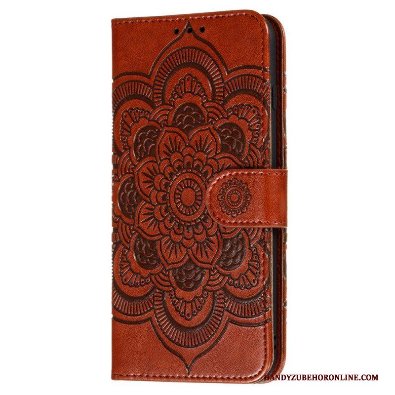 Folio-hoesje voor Samsung Galaxy S22 Ultra 5G Volledige Mandala