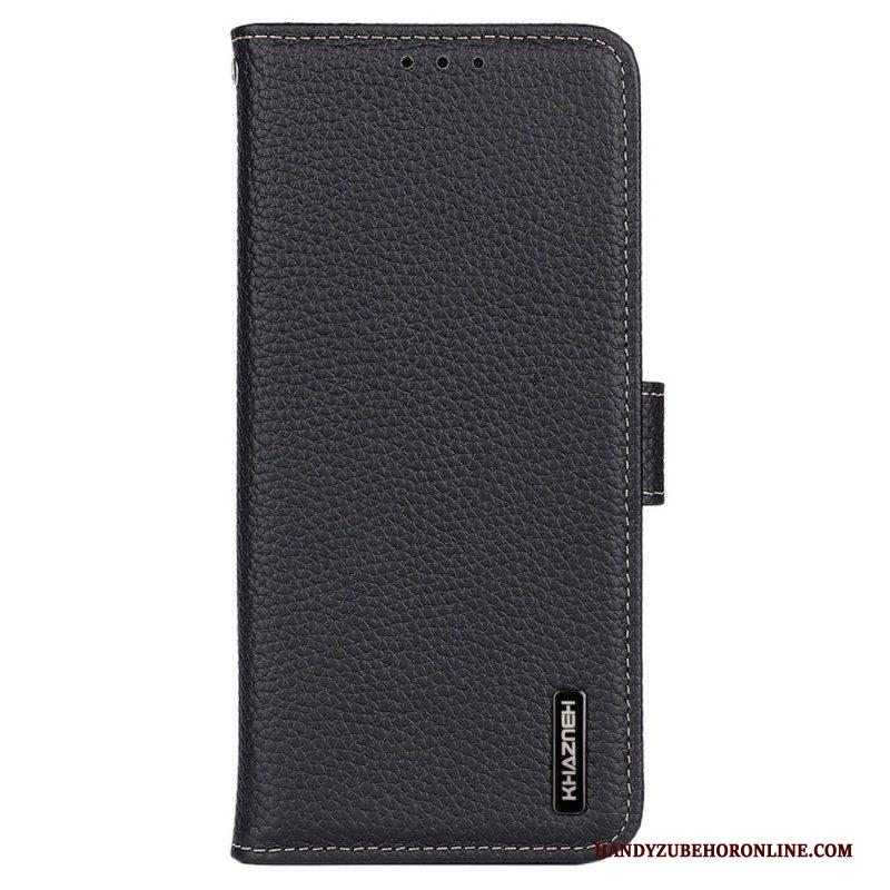 Folio-hoesje voor Samsung Galaxy S23 5G Khazneh Lychee Leer